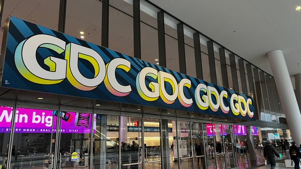 GDC Signs above entrance to Moscone South Hall